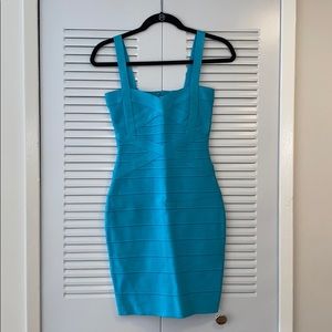 HOLT MIAMI Marielle Bandage dress in Turquoise